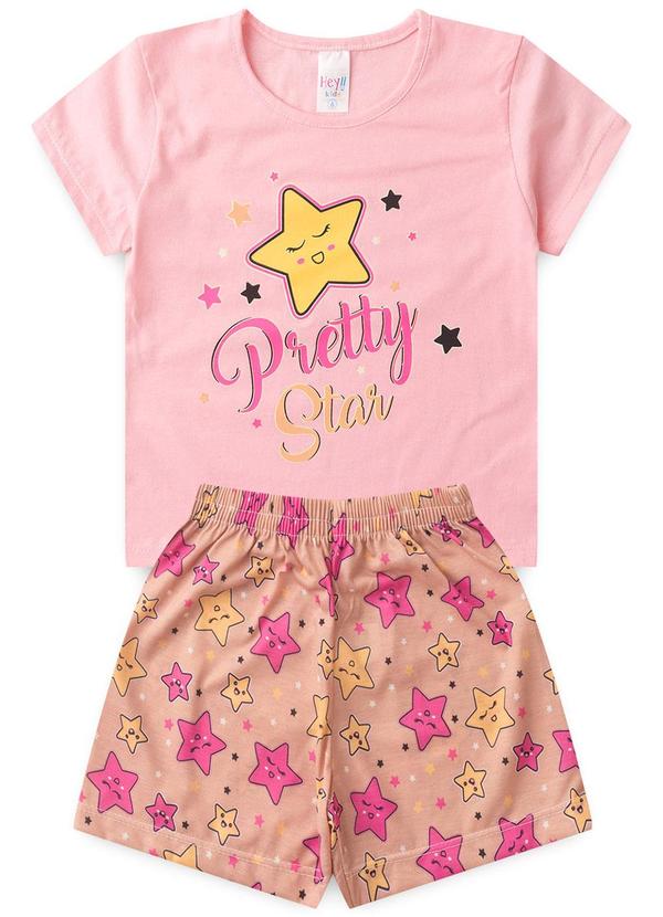 Vista 2 Pijama Feminino Verão Star Rosa Atelie Da Crianca Atelie Da Crianca