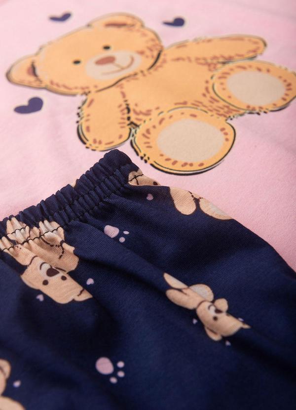 Vista 2 Pijama Feminino Verão Ursinho Rosa Atelie Da Crianca Atelie Da Crianca