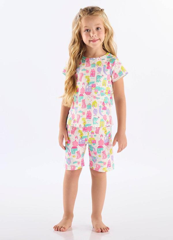 Vista 2 Pijama Infantil Feminino em Suedine Up Baby Branco Up Baby