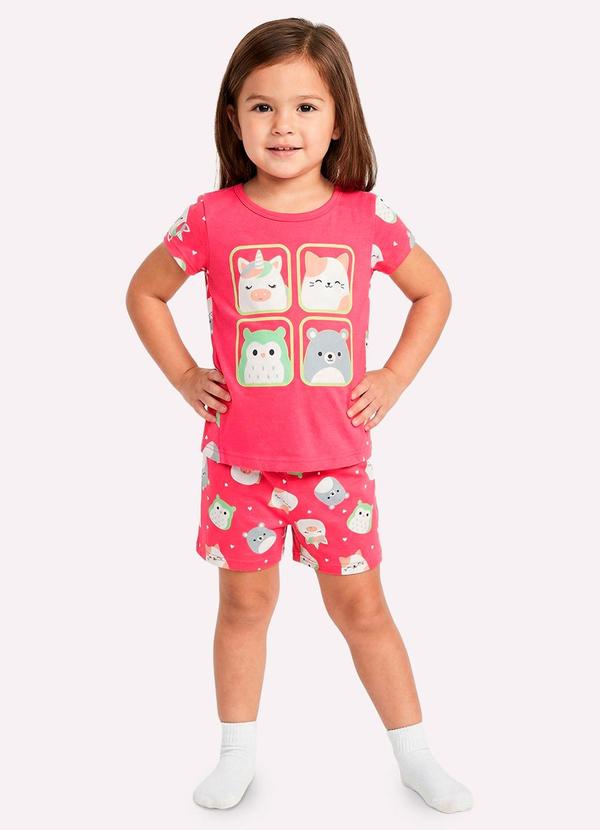Pijama Infantil Menina Bichinhos Rosa