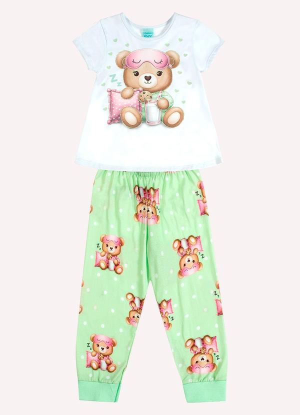Pijama Infantil Menina Brilha no Escuro Branco