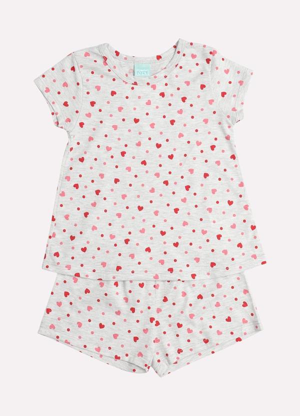 Vista 2 Pijama Infantil Menina Estampado Cinza Kyly Kyly