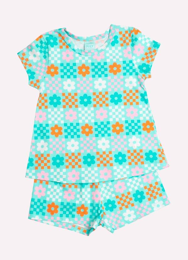 Pijama Infantil Menina Estampado Verde