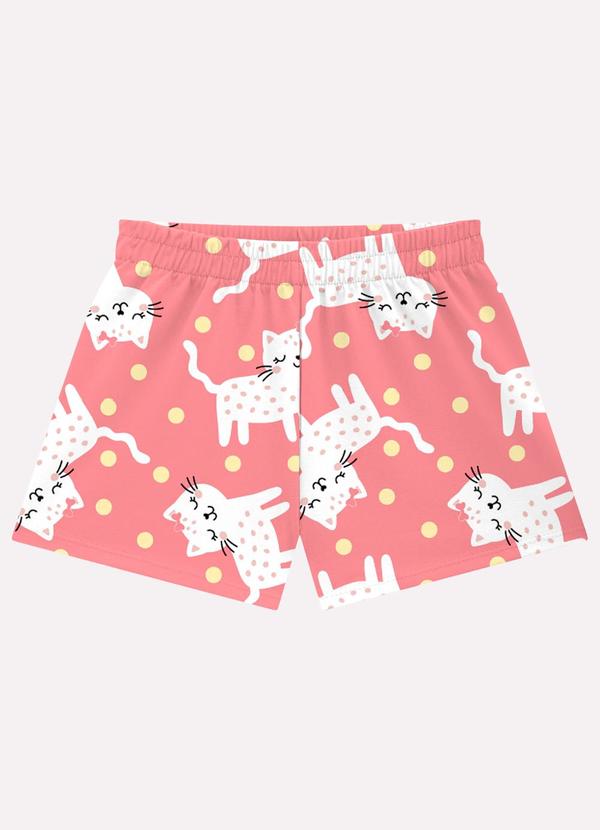 Pijama Infantil Menina Gatinhos Amarelo