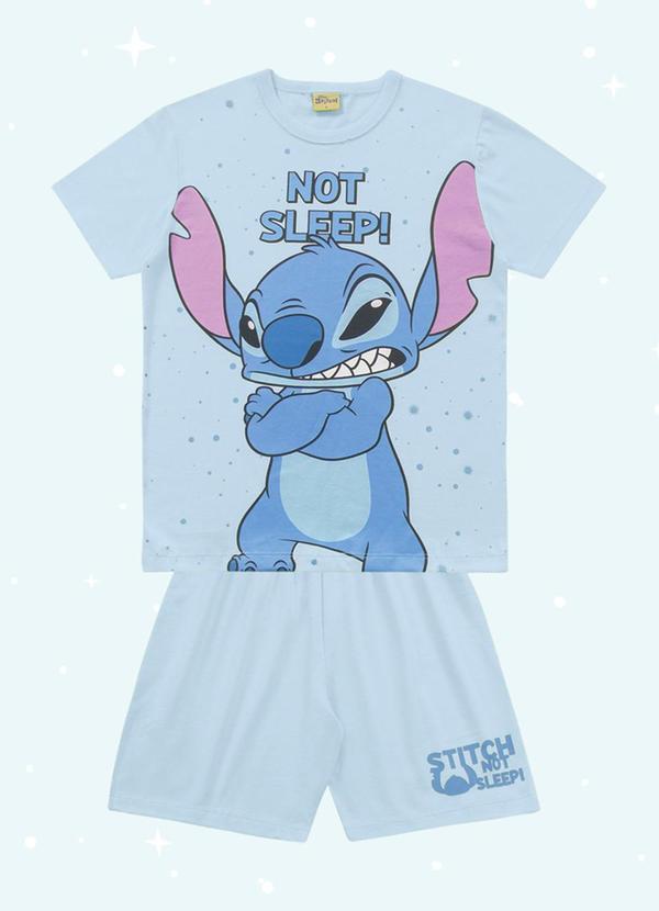 Cj.Pijama Camis./Bermuda Lilo & Stitch Azul
