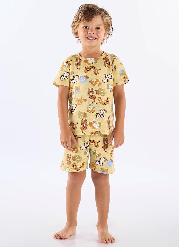 Vista 2 Pijama Curto Infantil em Suedine Verde Up Baby Up Baby