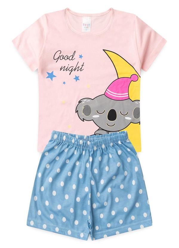 Vista 2 Pijama Feminino Verão Coala Bolinha Rosa Atelie Da Crianca Atelie Da Crianca