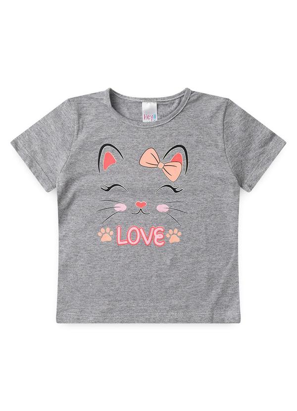 Vista 2 Pijama Feminino Verão Gato Laço Cinza Atelie Da Crianca Atelie Da Crianca