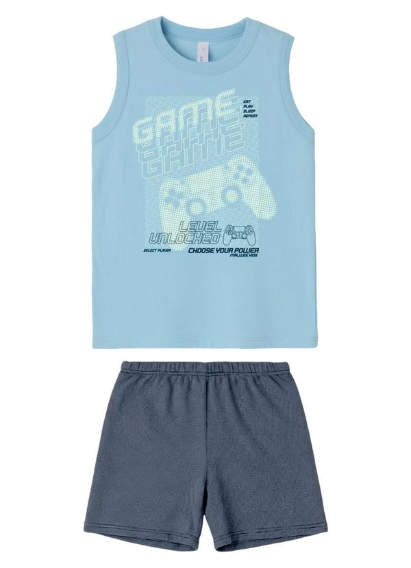 Pijama Game Azul Claro