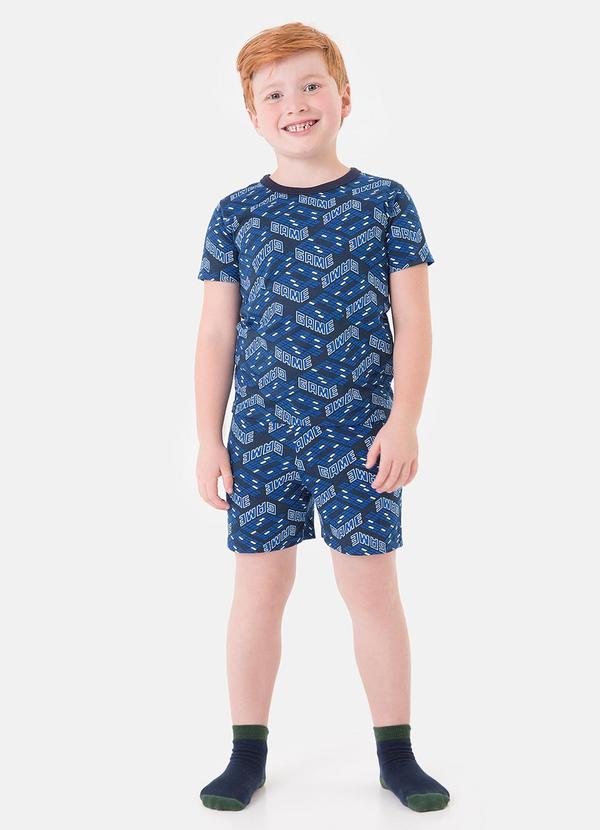 Pijama Gamer Brilha no Escuro Azul