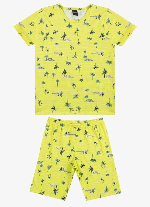 Vista 2 Pijama Infantil Camiseta e Bermuda Amarelo Select Select
