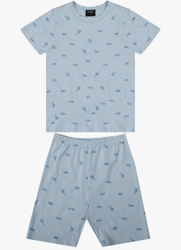 Pijama Infantil Masculino Estampado Azul