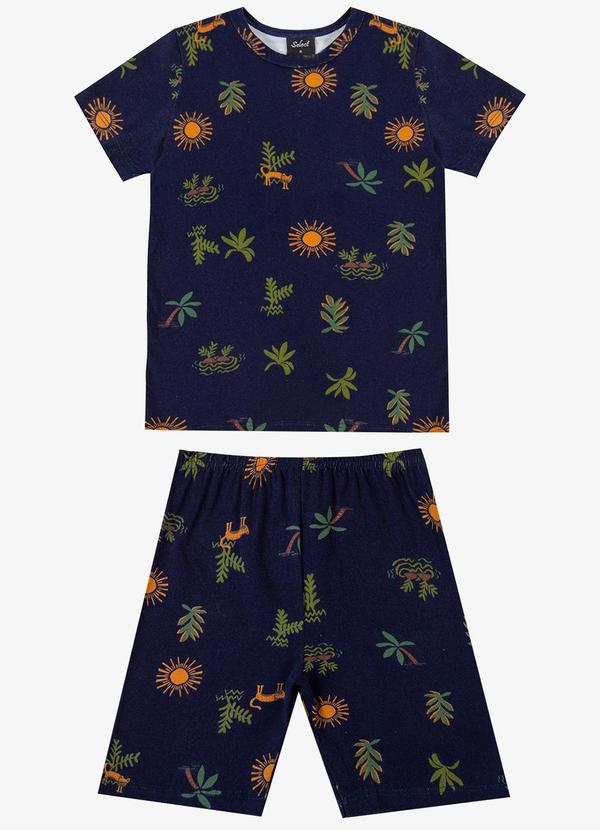 Vista 2 Pijama Infantil Masculino Estampado Azul Select Select