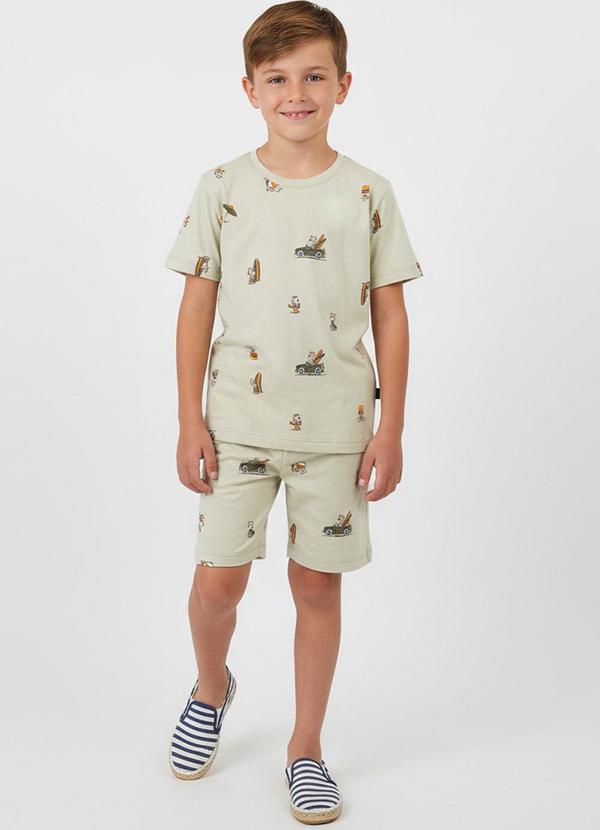 Vista 2 Pijama Infantil Masculino Verde Select Select