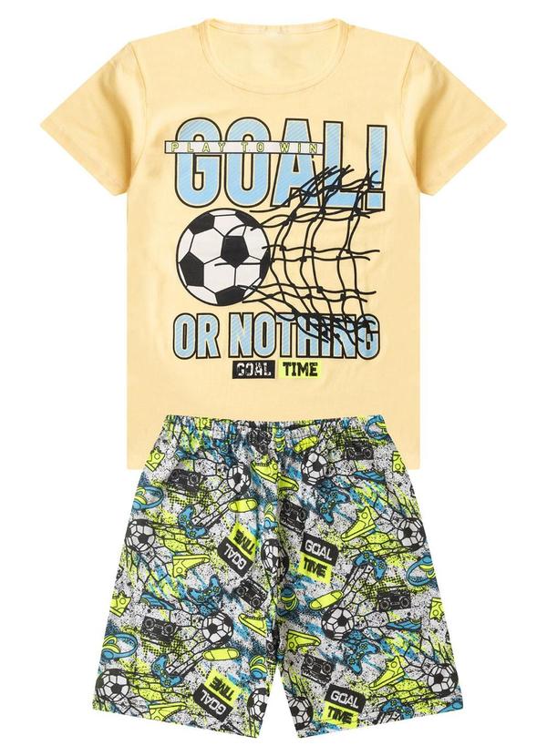 Vista 2 Pijama Infantil Menino Brilha no Escuro Amarelo Select Select