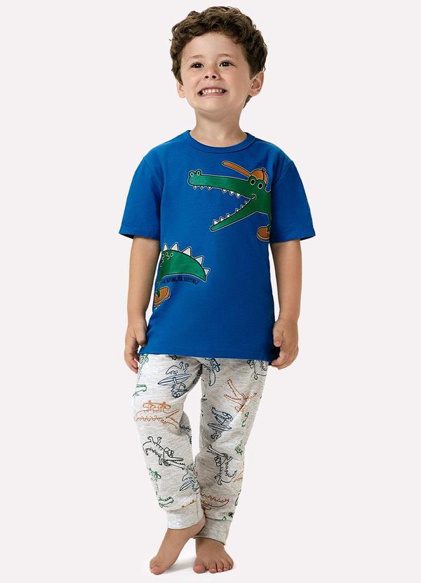 Pijama Infantil Menino Brilha no Escuro Azul