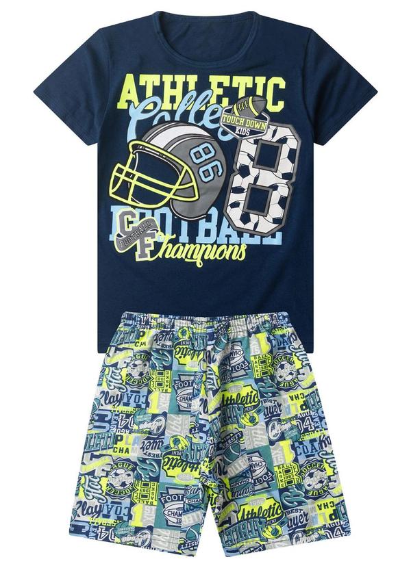 Vista 2 Pijama Infantil Menino Brilha no Escuro Azul Select Select