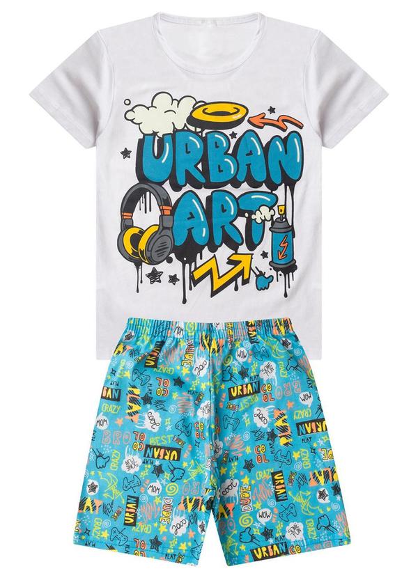 Vista 2 Pijama Infantil Menino Brilha no Escuro Branco Select Select