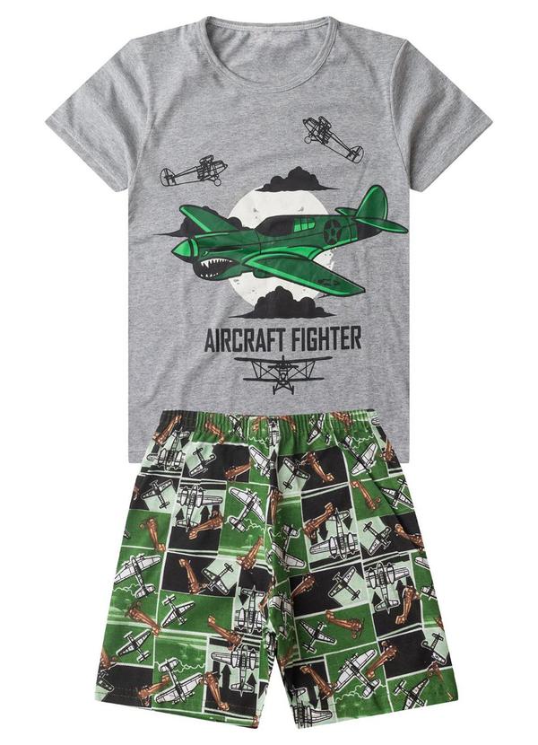 Vista 2 Pijama Infantil Menino Brilha no Escuro Cinza Select Select