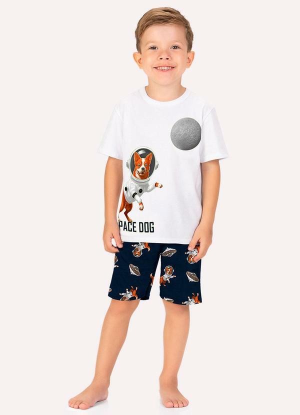Pijama Infantil Menino Cachorrinho Branco