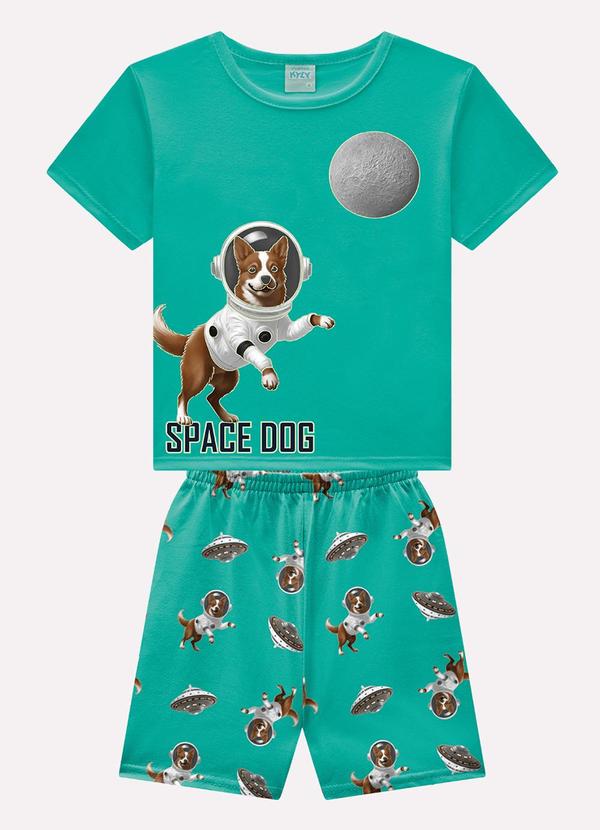 Pijama Infantil Menino Cachorrinho Verde