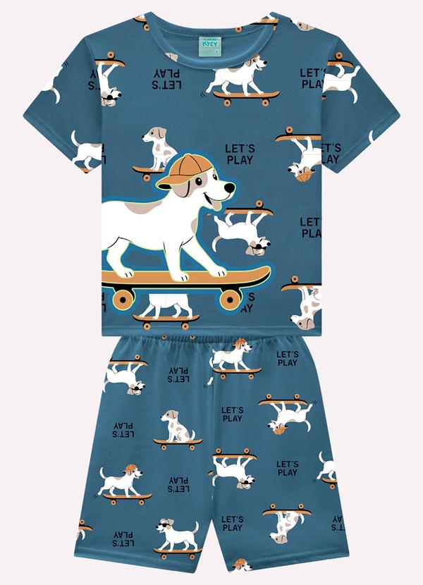 Pijama Infantil Menino Cachorrinhos Azul