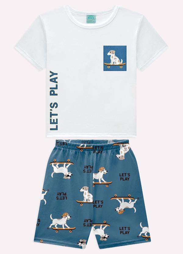 Pijama Infantil Menino Cachorrinhos Branco