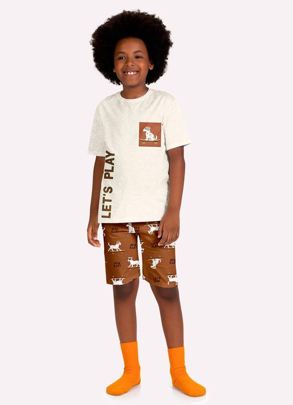 Pijama Infantil Menino Cachorrinhos Cinza