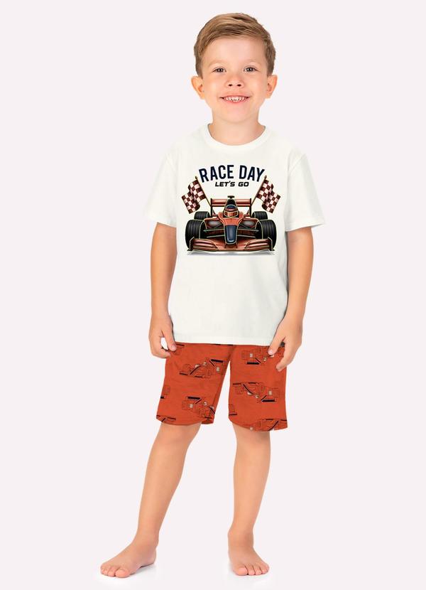 Pijama Infantil Menino em Algodão Branco