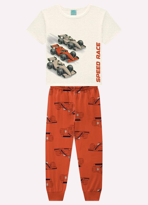 Pijama Infantil Menino em Algodão Cinza