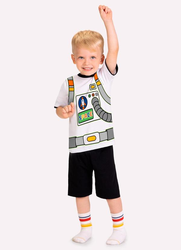 Pijama Infantil Menino em Astronauta Branco