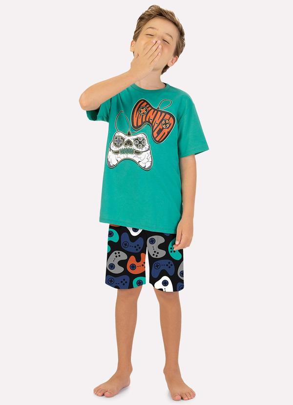 Pijama Infantil Menino Game Verde