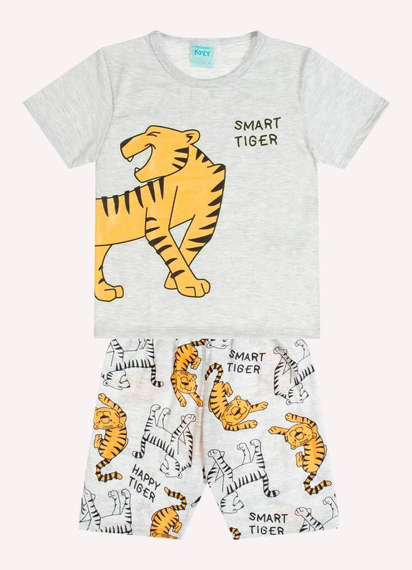Pijama Infantil Menino Tigre Cinza