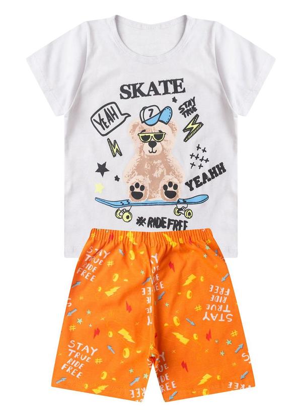 Vista 2 Pijama Masculino Brilha no Escuro Branco Select Select