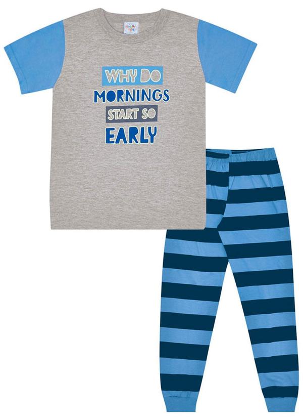 Vista 2 Pijama Masculino Cinza Pulla Bulla Pulla Bulla
