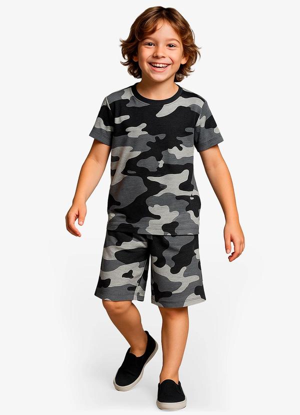 Pijama Masculino Infantil Cinza