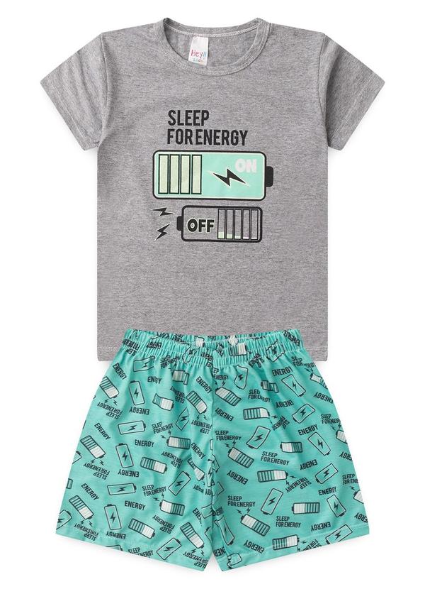 Vista 2 Pijama Masculino Verão Energy Cinza Atelie Da Crianca Atelie Da Crianca
