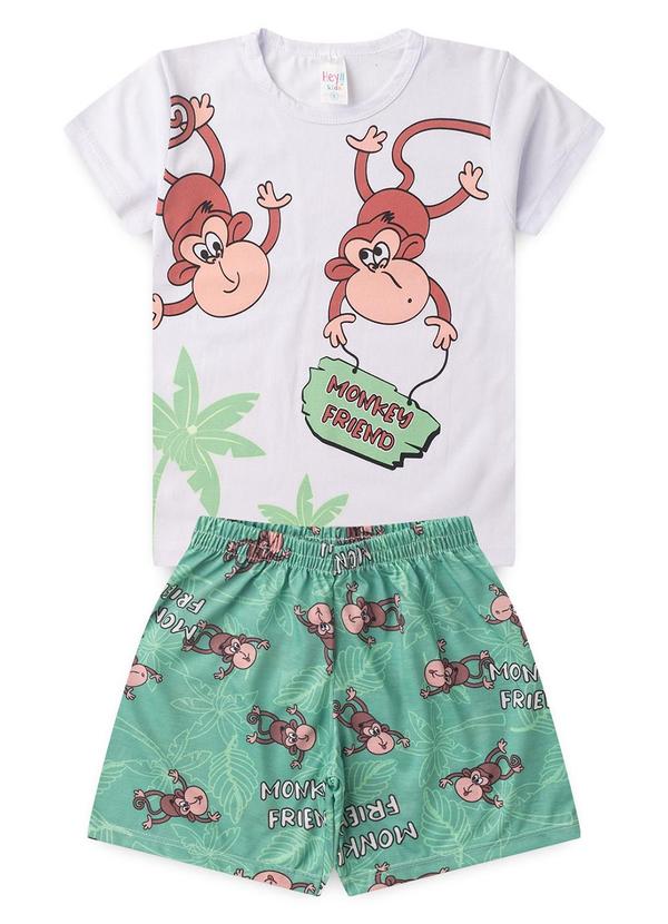Vista 2 Pijama Masculino Verão Macaco Branco Atelie Da Crianca Atelie Da Crianca