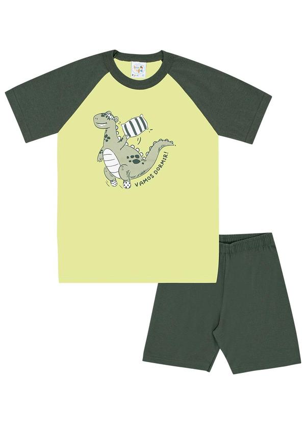 Vista 2 Pijama Meia Malha Verde Pulla Bulla Pulla Bulla
