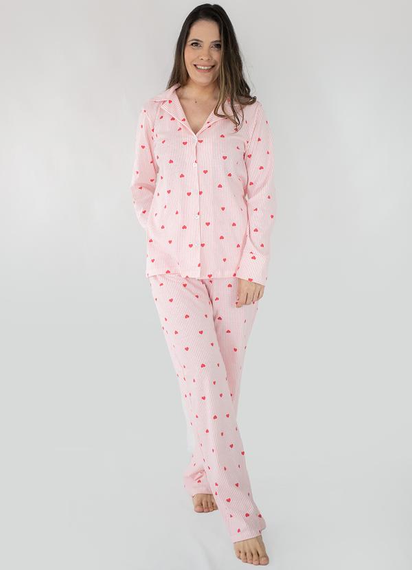 Vista 2 Pijama Americano Longo Algodão Amanda Rosa Piante Pijamas Piante Pijamas
