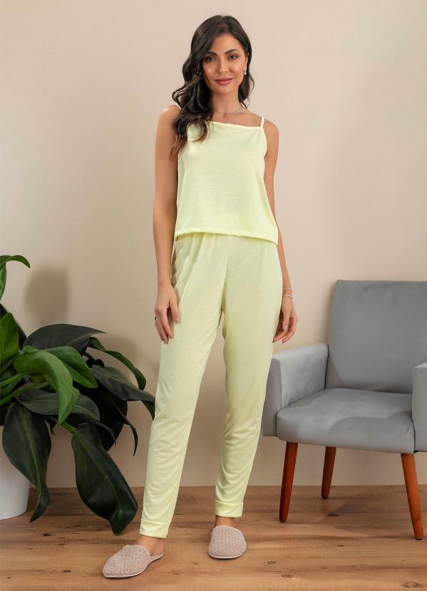 Pijama de Alcinha Amarelo