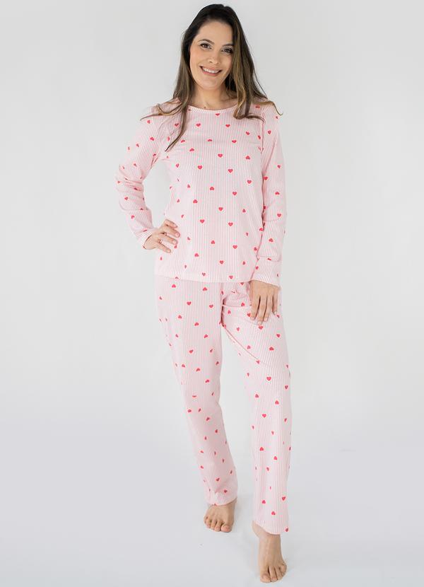 Vista 2 Pijama Feminino Básico Algodão Melissa Bege Piante Pijamas Piante Pijamas