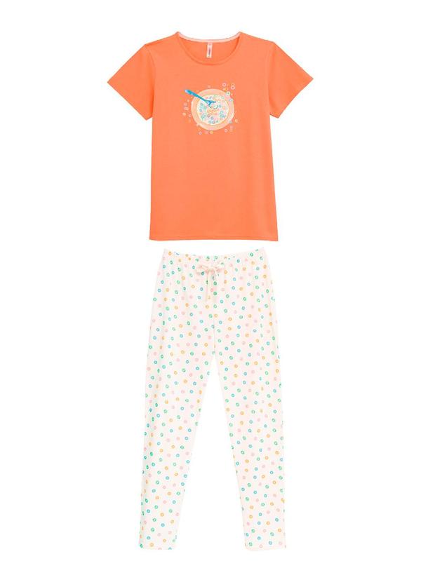Pijama Longo Cereais Laranja