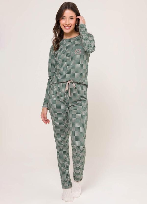 Pijama Manga Longa Verde