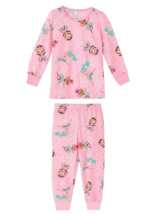 Pijama Bailarina que Brilha no Escuro Rosa Claro