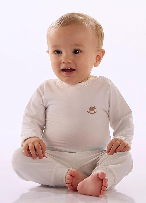 Pijama Bebê Unissex Térmica Branco