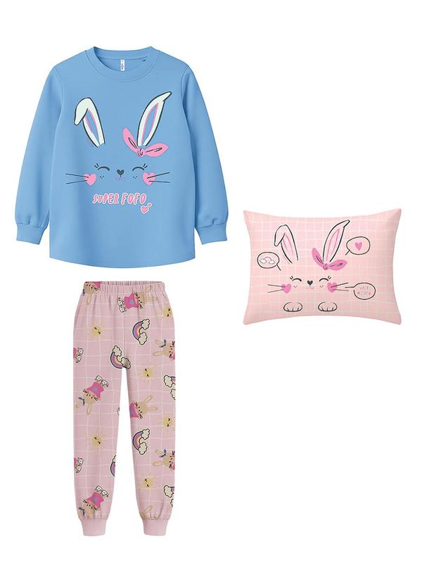 Pijama Coelhinho que Brilha no Escuro Azul