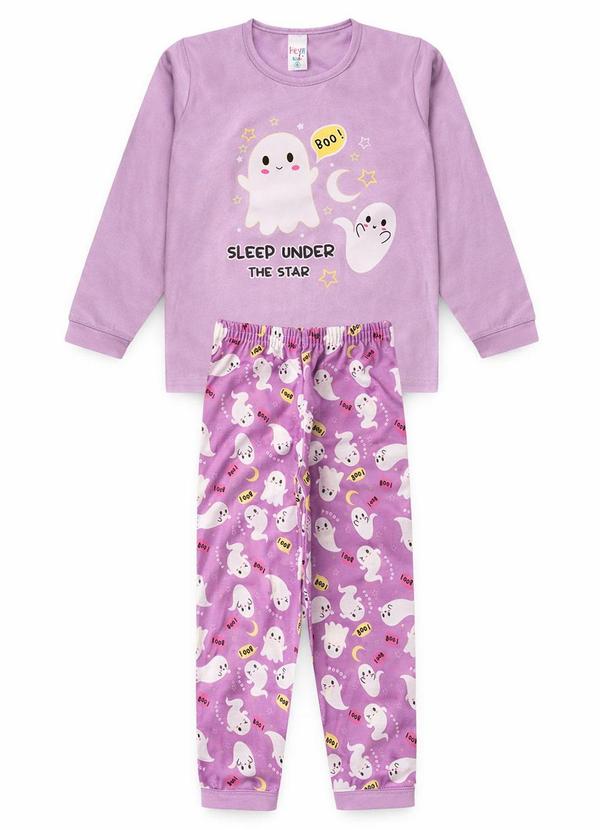 Pijama Feminino Inverno Boo Lilas