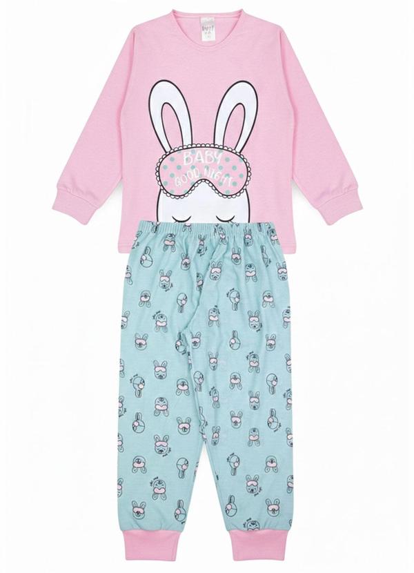 Pijama Feminino Inverno Coelho Rosa