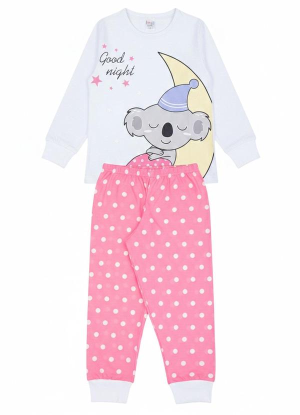 Vista 2 Pijama Feminino Inverno Good Night Branco Atelie Da Crianca Atelie Da Crianca